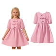 thumbnail image 1 of Dress for Tween Short Sleeve Flared Flowy Dress Tween Dresses for Graduation 13-14 Years, 1 of 4