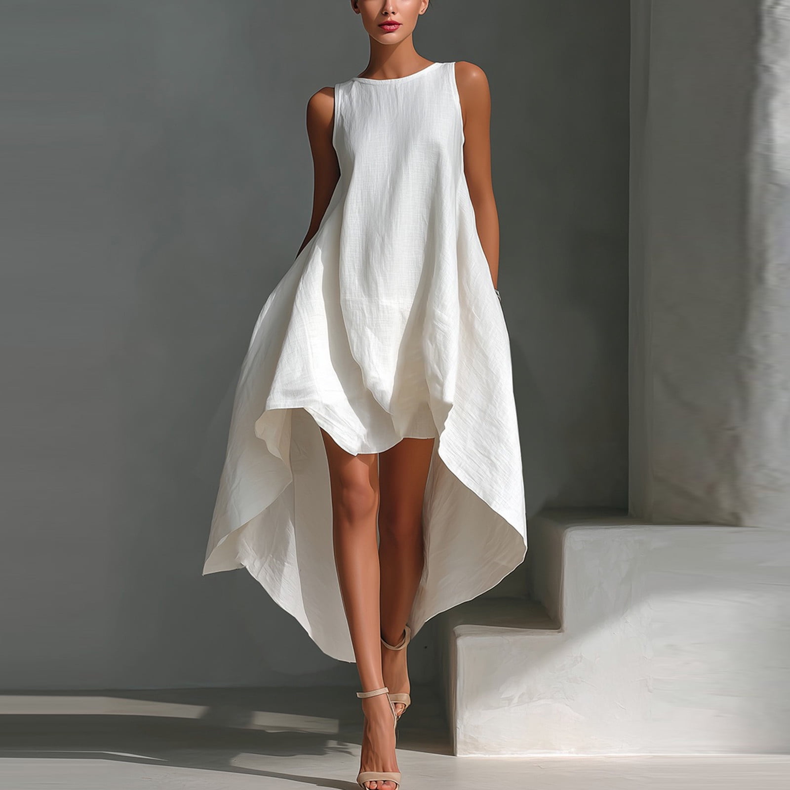 white linen casual dress Button Down Linen Dress, Linen Shirt Dress, Modest Dress, Maxi Dress, White Summer Dress, Plus Size Linen Clothing, Plus Size Linen Dress, M /