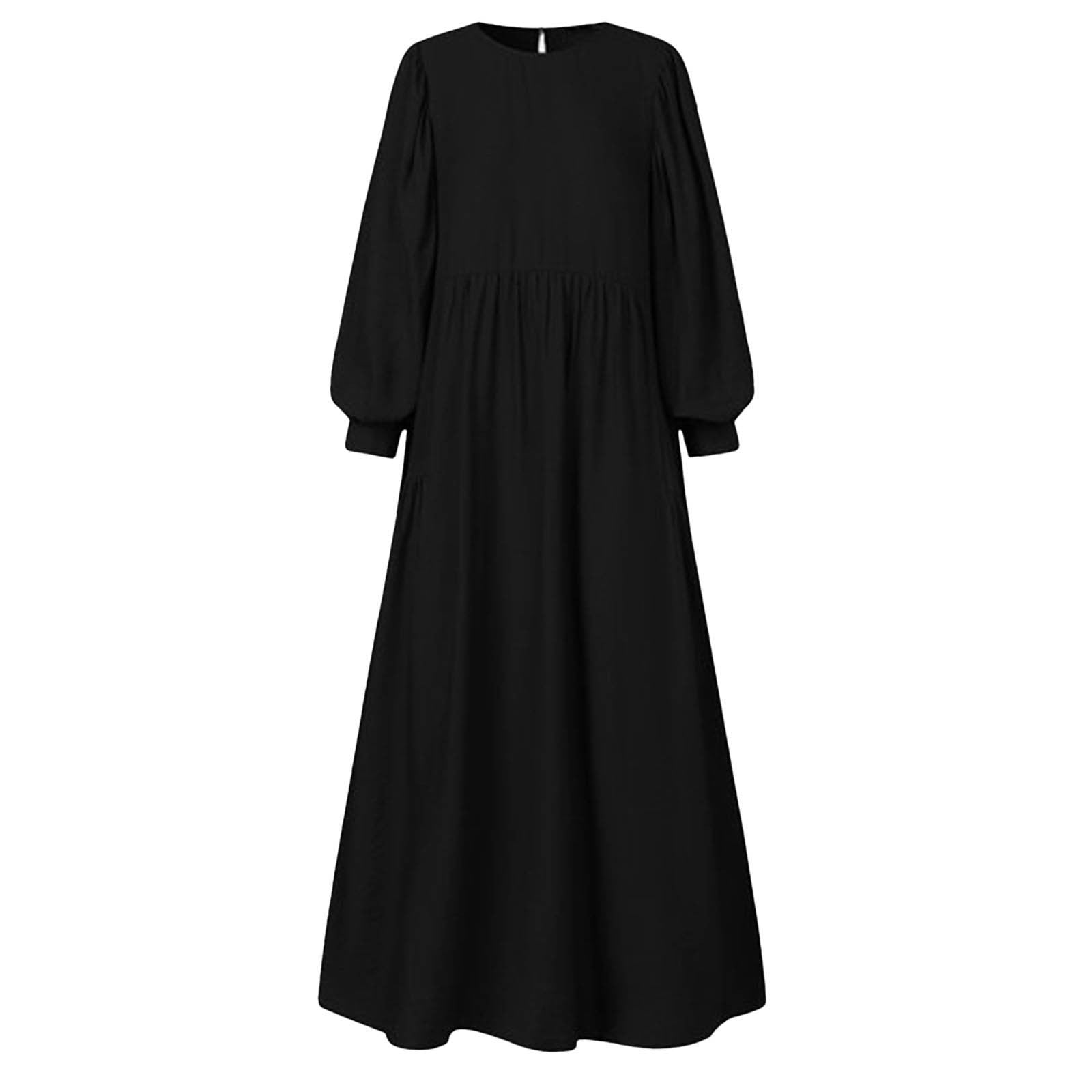 Solid Color Casual Loose Dress