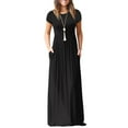 thumbnail image 1 of Dress for Womens Summer 4th of July Dresses Casual Solid Color Maxi Dresses Plus Size Sun Dresses Wedding Guest Dresses with Pockets Shermie, 1 of 6