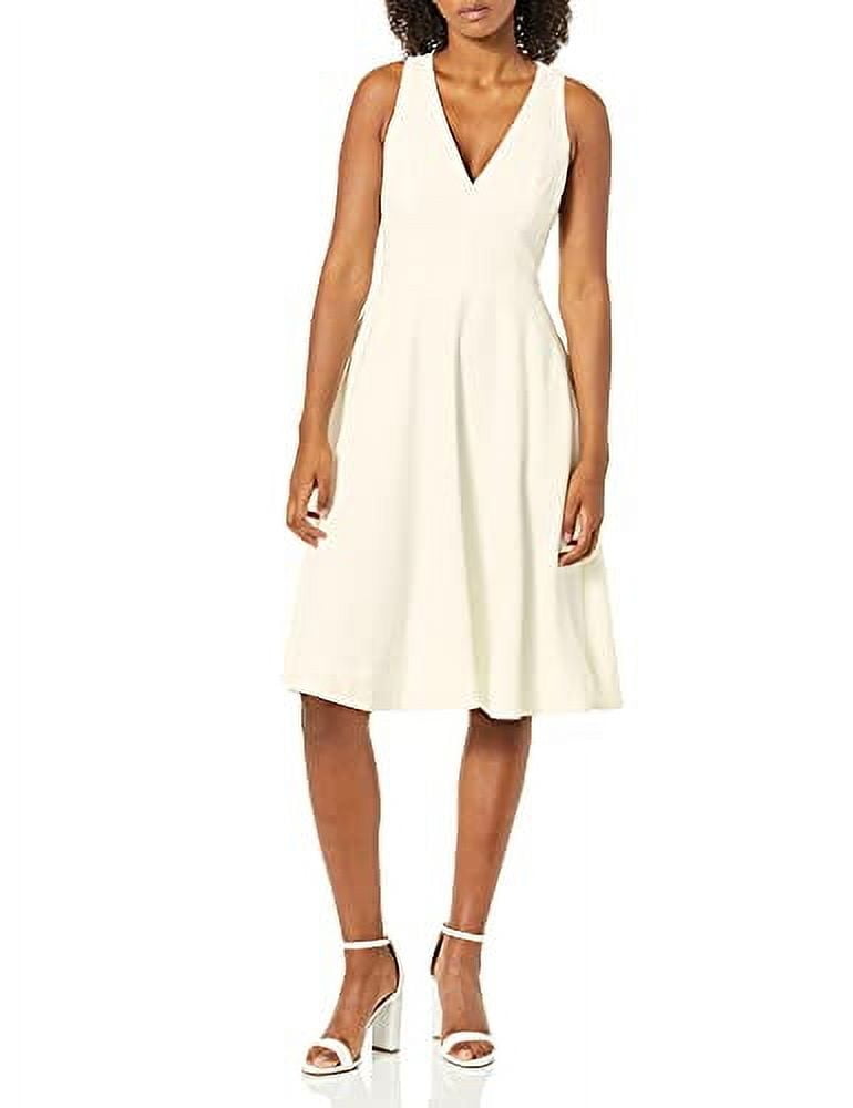 open lace back dress Dress the Population Womens Catalina Solid Sleeveless Fit & Flare Midi Dress,  Black, XX-Small US at Amazon Women's Clothing store