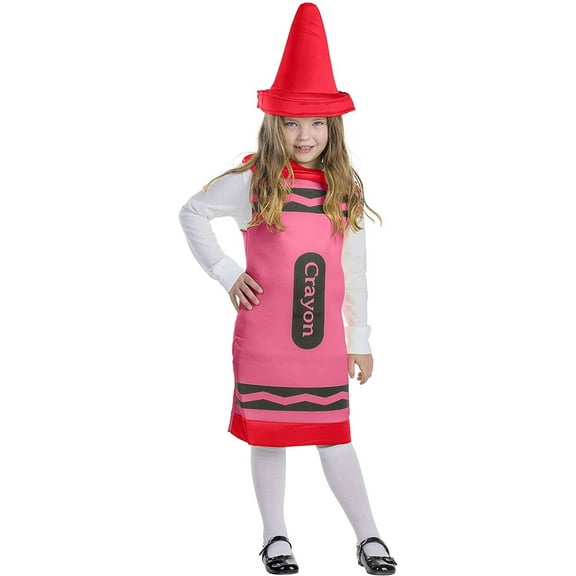 Dress up America Crayon Costume for Kids - Red Crayon Tunic for Girls and Boys