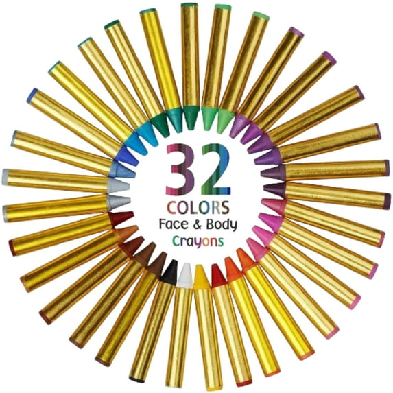 Dress-up-America Face Paint Kit - Safe, Non-Toxic, Face and Body Paint Crayons (32 crayon set)