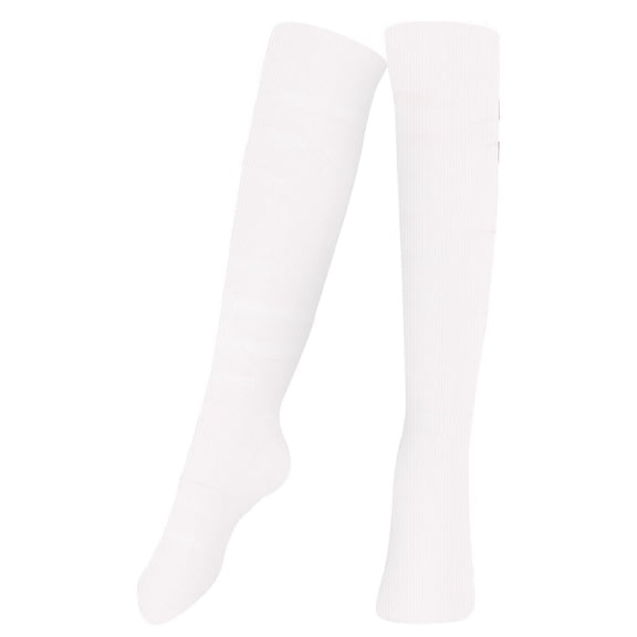 Dress-up-America Knee High Socks Striped Socks for Adults,  Costume & Everyday Wear, Unisex- White