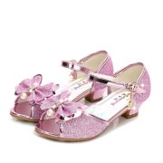 PETMOKO Dress-up Pump Crystal Princess Dress Shoes (Toddler Girls & Little Girls), Girls Dress-up Glittering Pumps with Heels Princess Shoes