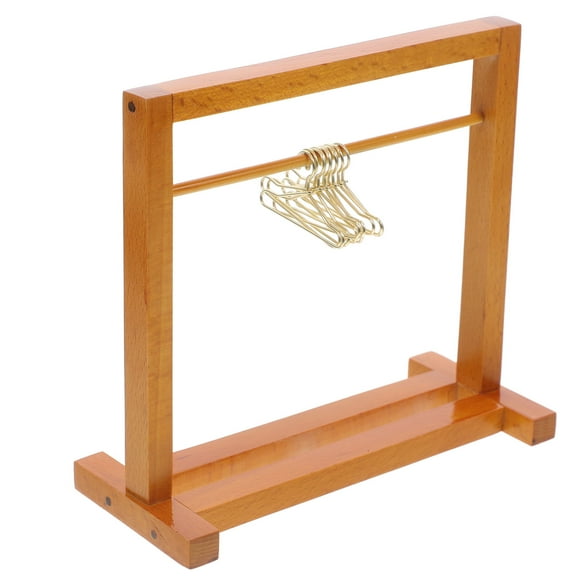 Dress up Storage Small Clothes Rack Baby Children's Dressing Table Brown