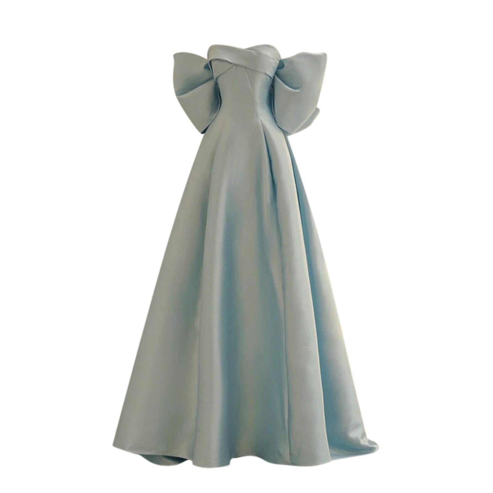 Dress with Jacket And Dress Sky Blue Princess Evening Dress Tube Top