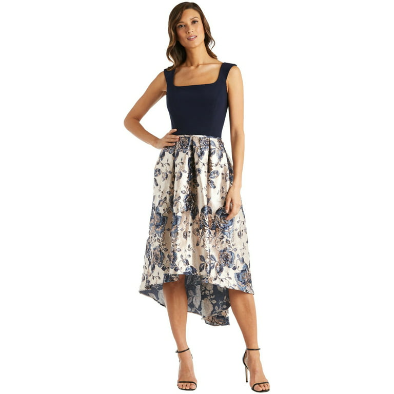DressBarn R and M Richards Women's Fit and Flare Metallic Brocade
