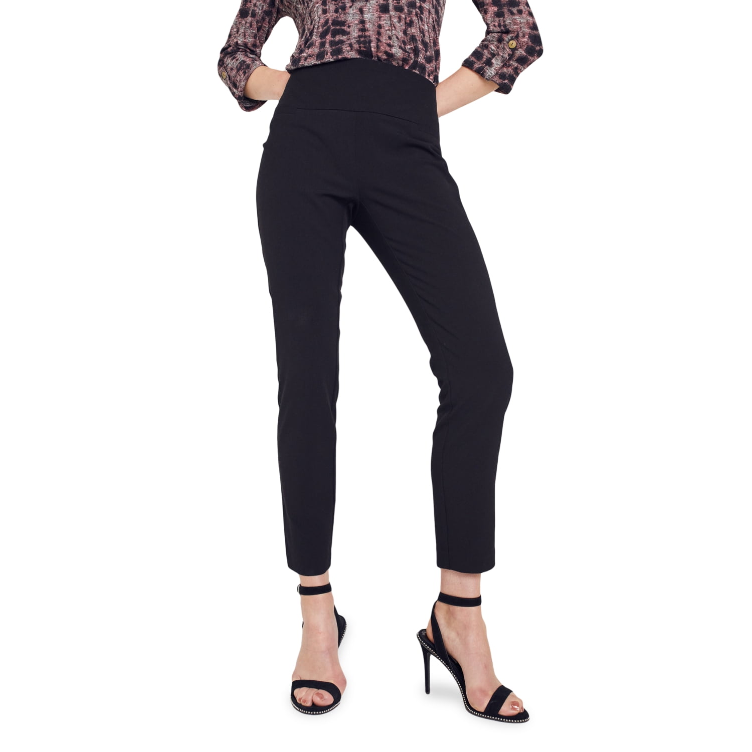 DressBarn Roz & Ali Secret Agent Pull-On Pants with Wide Waistband With Tummy  Control and Slim Leg 