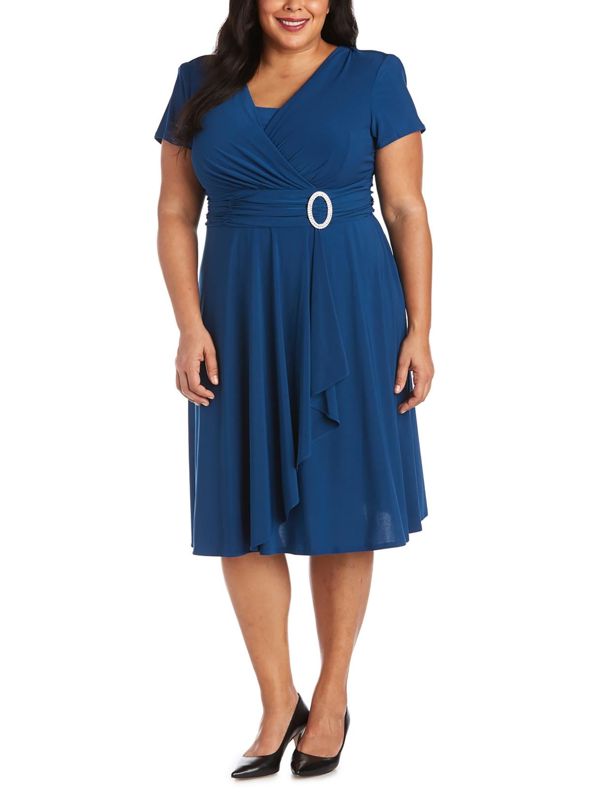 dressbarn blue dress Dress Barn Size 6 Petite Petite Short Sleeve Dress main image 0