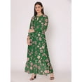 thumbnail image 1 of DressBerry Women's Printed Floor Length Georgette Dress Puff Sleeves Tiered Summer Wear Flared Maxi Dress, 1 of 7