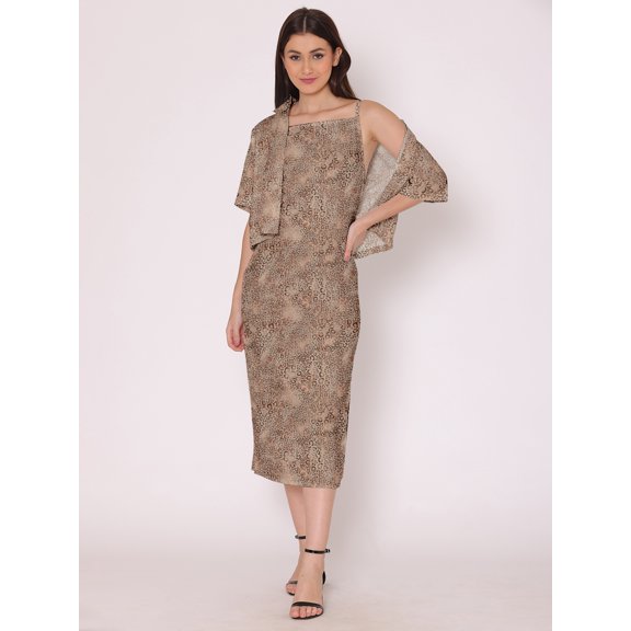 DressBerry Women's Printed Mini Co-Ord Dress Sleeveless Calf Length Buttoned Beach Party All Purpose Summer Wear Midi Dress