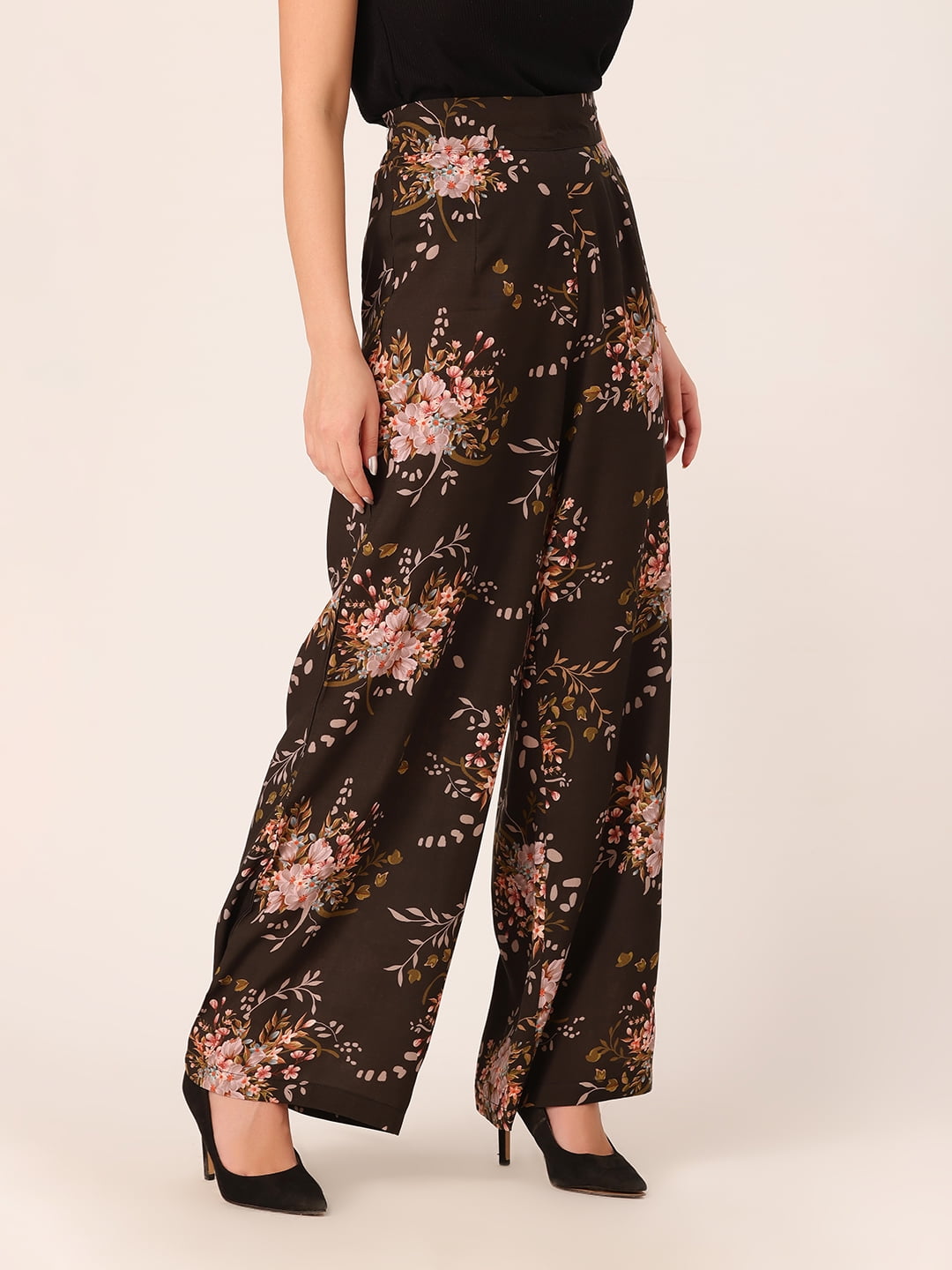 DressBerry Women's Printed Viscose Rayon Palazzo Ankle