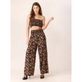 thumbnail image 1 of DressBerry Women's Printed Viscose Rayon Tube Top and Pants 2 PC Co-ord Set Tube Top Long Palazzo Pants Elastic Waist Casual&nbsp;Summer Wear Light Weighted Top Bottom Party Wear Set, 1 of 7