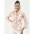 thumbnail image 1 of DressBerry Women's Printed Viscose Rayon V Neck Top Clinched Waist Long Sleeves with Waist Tie-Ups High Low Hem Casual&nbsp;Summer Wear Waist Length Regular Top, 1 of 7