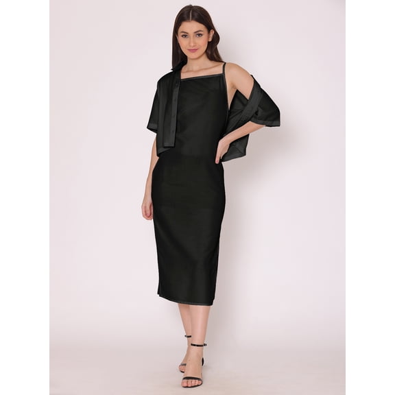 DressBerry Women's Solid Mini Co-Ord Dress Sleeveless Calf Length Buttoned Beach Party All Purpose Summer Wear Midi Dress