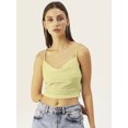 thumbnail image 1 of DressBerry Women's Solid Velvet Sleeveless Cropped Top High Waist Cowl Neck Casual Summer Wear Western Style Body Fit Short Top, 1 of 8