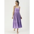 thumbnail image 1 of DressBerry Women’s Solid Viscose Rayon Dress Square Neck Sleeveless Calf Length Regular Wear Light Weighted Casual Summer Long Dress, 1 of 7