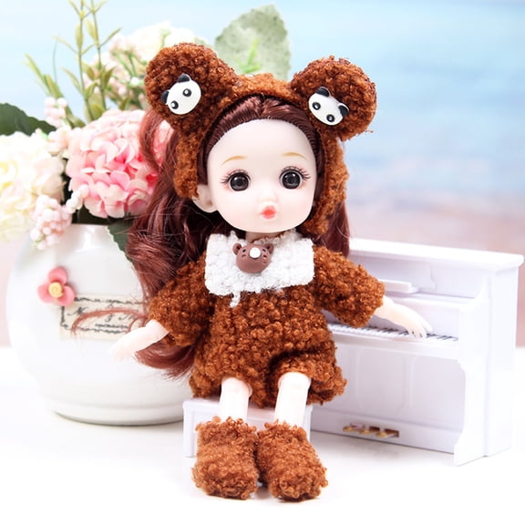 Dressable Children's Doll Cute Doll 17Cm Size For Kids Play Home Decoration 1Pc, Dressable Design With Adorable Outfit Ideal For Imaginative Play And Display, Versatile