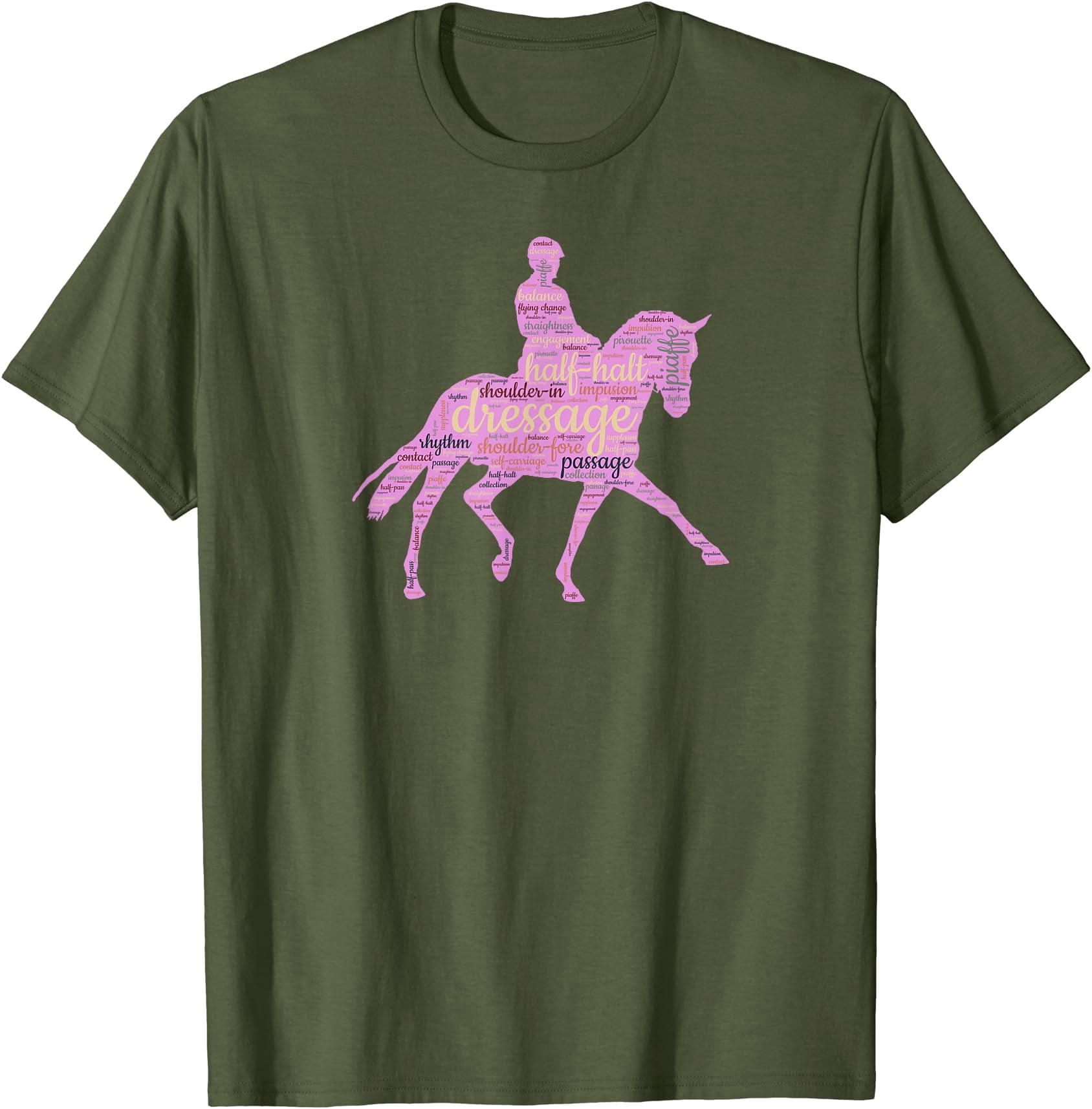 Dressage For Equestrian Horseback Riding Horse Show T-Shirt - Walmart.com