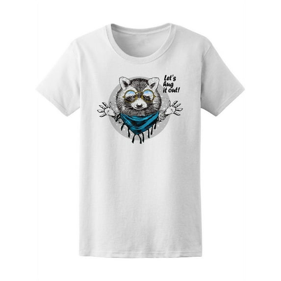 Dressed Raccoon With Glasses T-Shirt Women -Image by Shutterstock, Female XX-Large