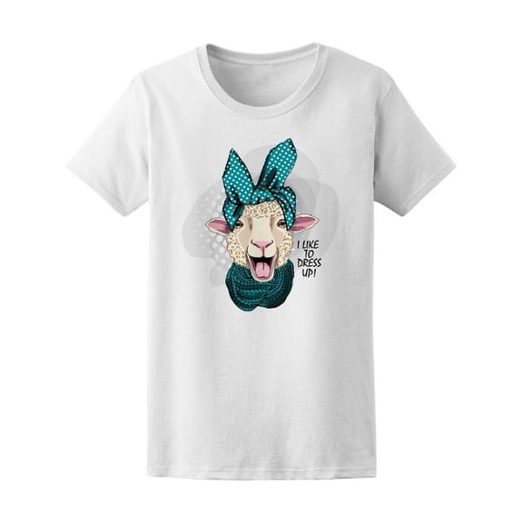 Dressed Sheep With Hat T-Shirt Women -Image by Shutterstock, Female Medium