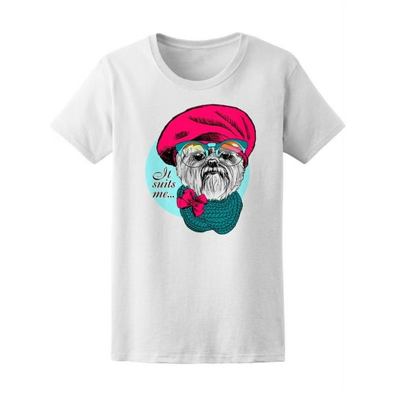 Dressed Yorkshirterrer T-Shirt Women -Image by Shutterstock, Female Large