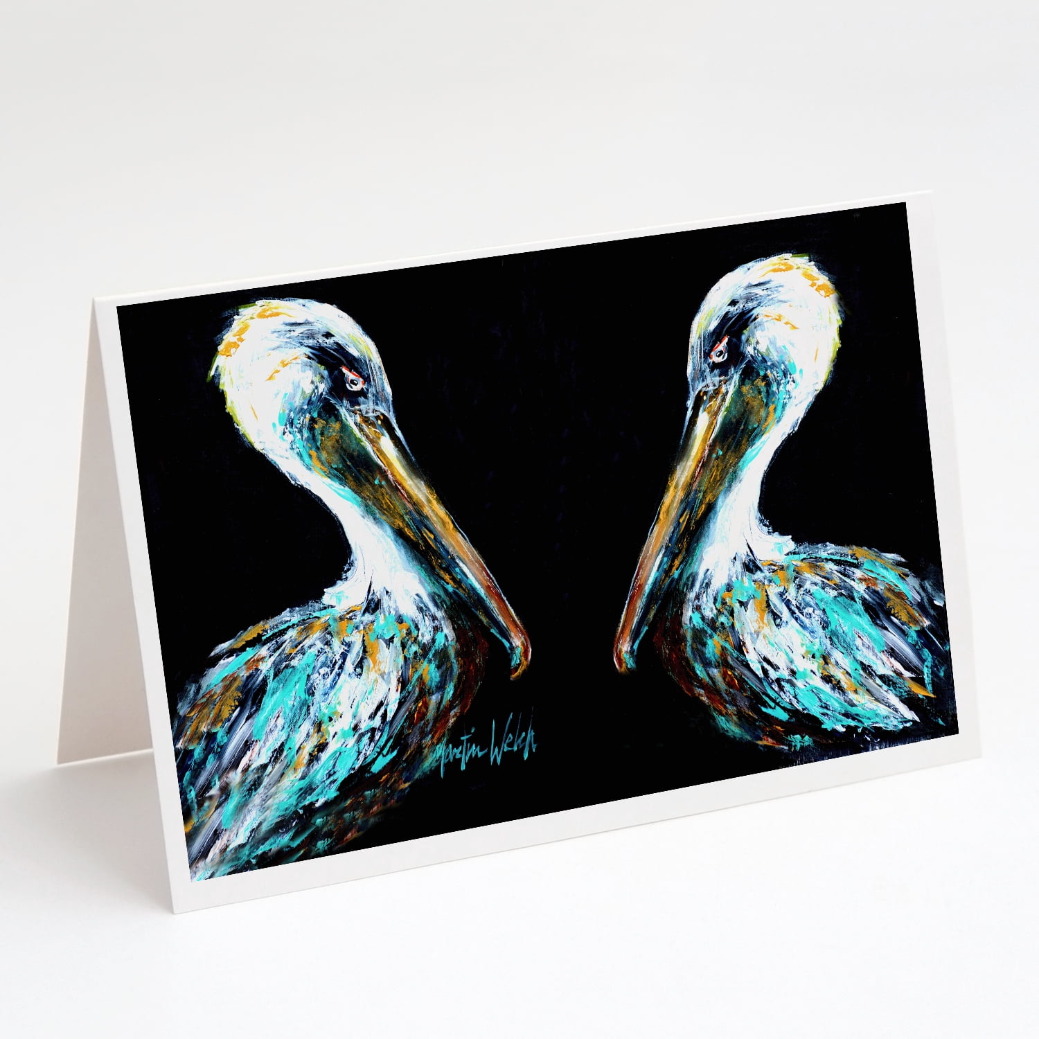 Dressed in Black Pelican Greeting Cards Pack of 8 7 in x 5 in