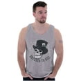 thumbnail image 1 of Dressed to Kill Skull Top Hat Tattoo Plus Size Graphic Tank Top Brisco Brands 2X, 1 of 5