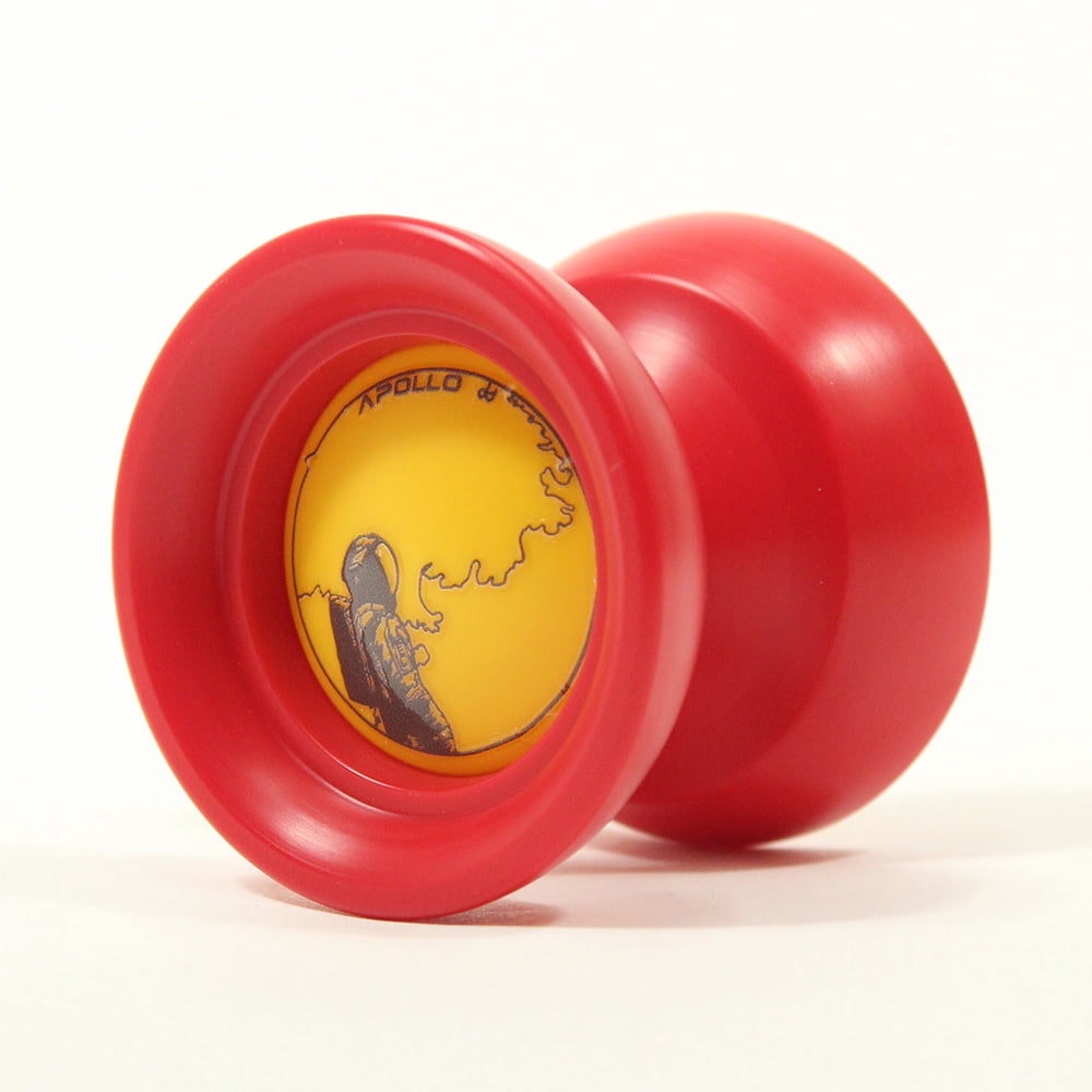 Dressel Designs Apollo Yo-Yo - POM (Delrin) Bodied YoYo with a POM Cap (Red Body Yellow Cap Astronaut)