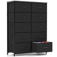 thumbnail image 1 of CONCETTA 10-Drawer Fabric Dresser Storage Chest for Bedroom, Closet, Entryway, Storage Furniture for Adults, Black, 1 of 7