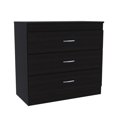 thumbnail image 1 of Dresser 3 Drawers Metal Hardware Superior Top Black Wengue Engineered Wood, 1 of 9