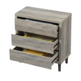 thumbnail image 1 of Dresser with 3 Drawers - Wooden Chest of Drawer for Bedroom, Tall Nightstand Side Table, Grey Oak Storage Drawer Cabinet, Farmhouse Bedroom Furniture for Living Room, Hallway, Home Office,31.5" W, 1 of 5