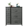 thumbnail image 1 of Dresser with 7 Drawers - Furniture Storage Tower Unit for Bedroom, Hallway, Closet, Office Organization - Steel Frame, Wood Top, Easy Pull Fabric Bins, Gray, 1 of 8