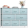 thumbnail image 1 of Dresser with 8 Drawers - Chest Organizer Unit with Steel Frame Wood Top & Handle, Fabric Bins for Clothes - Wide Furniture for Bedroom Hallway Kids Room Nursery & Closet, 1 of 6