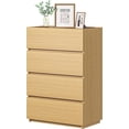 thumbnail image 1 of Dresser for Bedroom, 23.6''W 4 Drawer Dresser, Wood Nightstand for Bedroom, Modern Closet Drawers Stackable Storage Cabinet for Entryway, Small Dresser Drawer Chest for Hallway, Office, Oak, 1 of 5