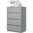 thumbnail image 1 of Dresser for Bedroom, 23.6''W 4 Drawer Dresser, Wood Nightstand for Bedroom, Modern Closet Drawers Stackable Storage Cabinet for Entryway, Small Dresser Drawer Chest for Hallway, Office, Gray, 1 of 5
