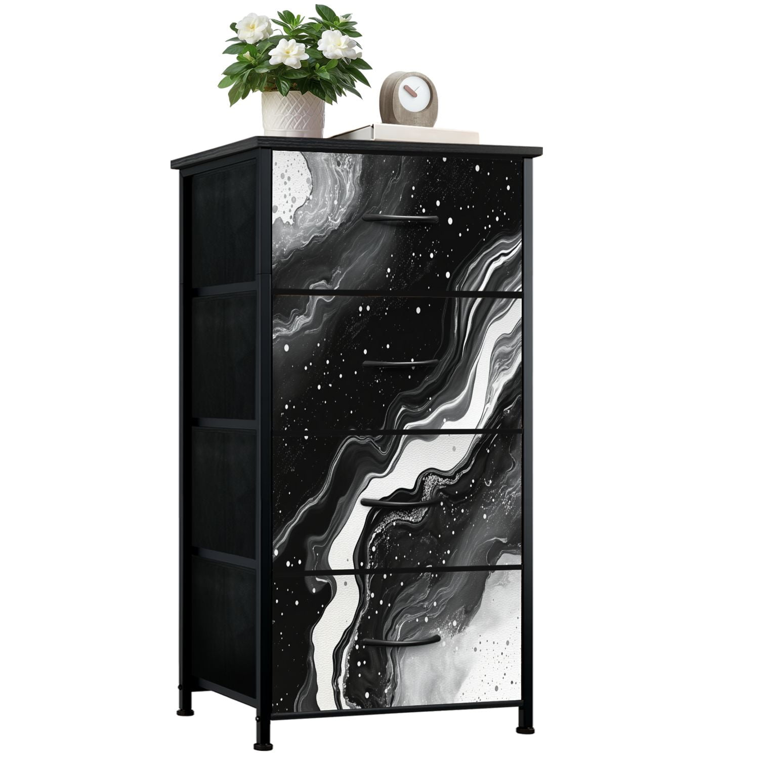 Dresser for Bedroom with 4 Storage Drawers Beautiful marble texture ...