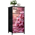 thumbnail image 1 of Dresser for Bedroom with 4 Storage Drawers Pink Cherry Blossom Flowers Inspirational Dressers Chest of Drawers Steel Framed Fabric Closet Organizers for Women Entryway Nail Salon Manicure, 1 of 8