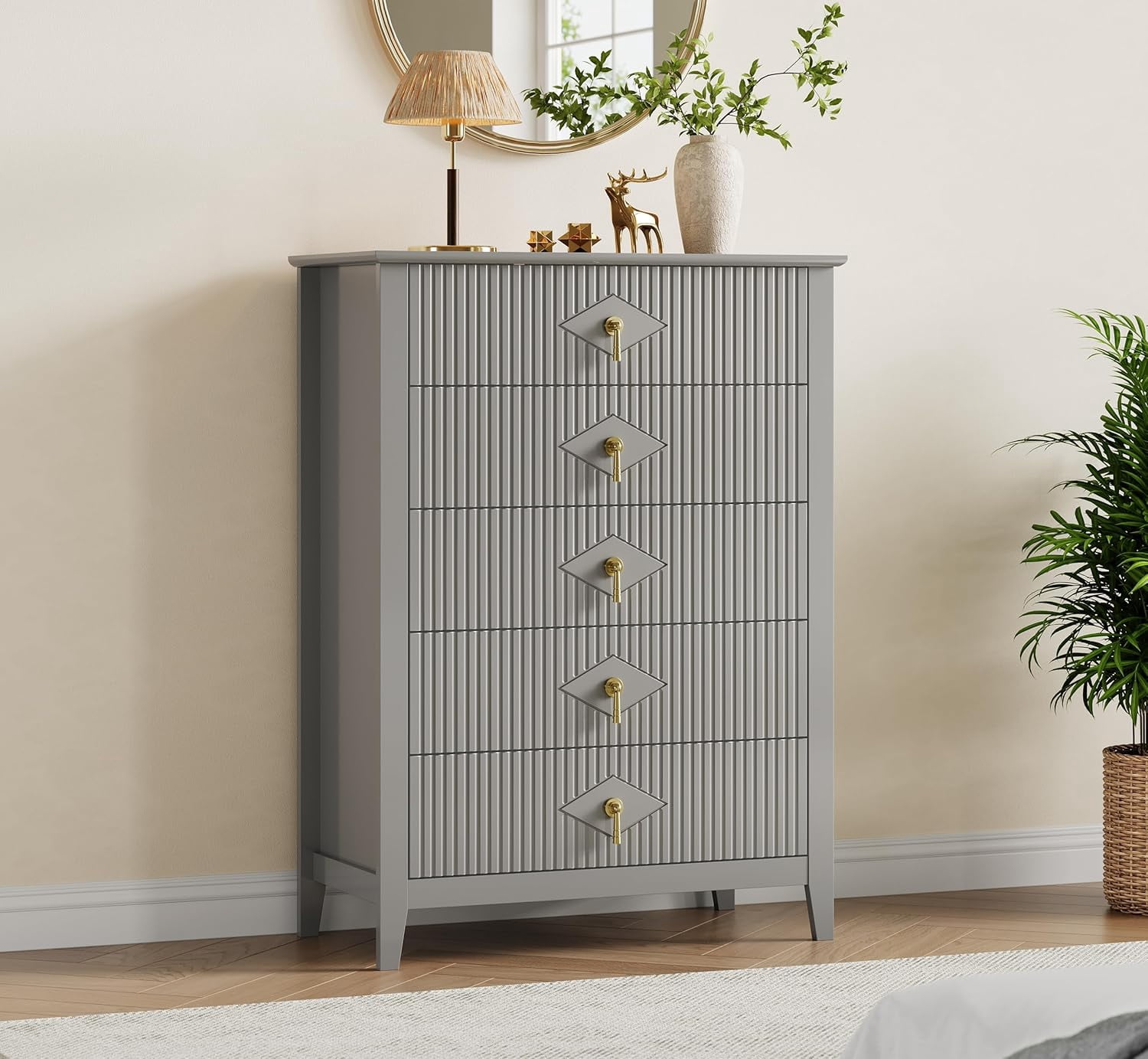 chinese dress ladies WLIVE Tall 8-Drawer Fabric Storage Dresser with Open Shelves main image 1