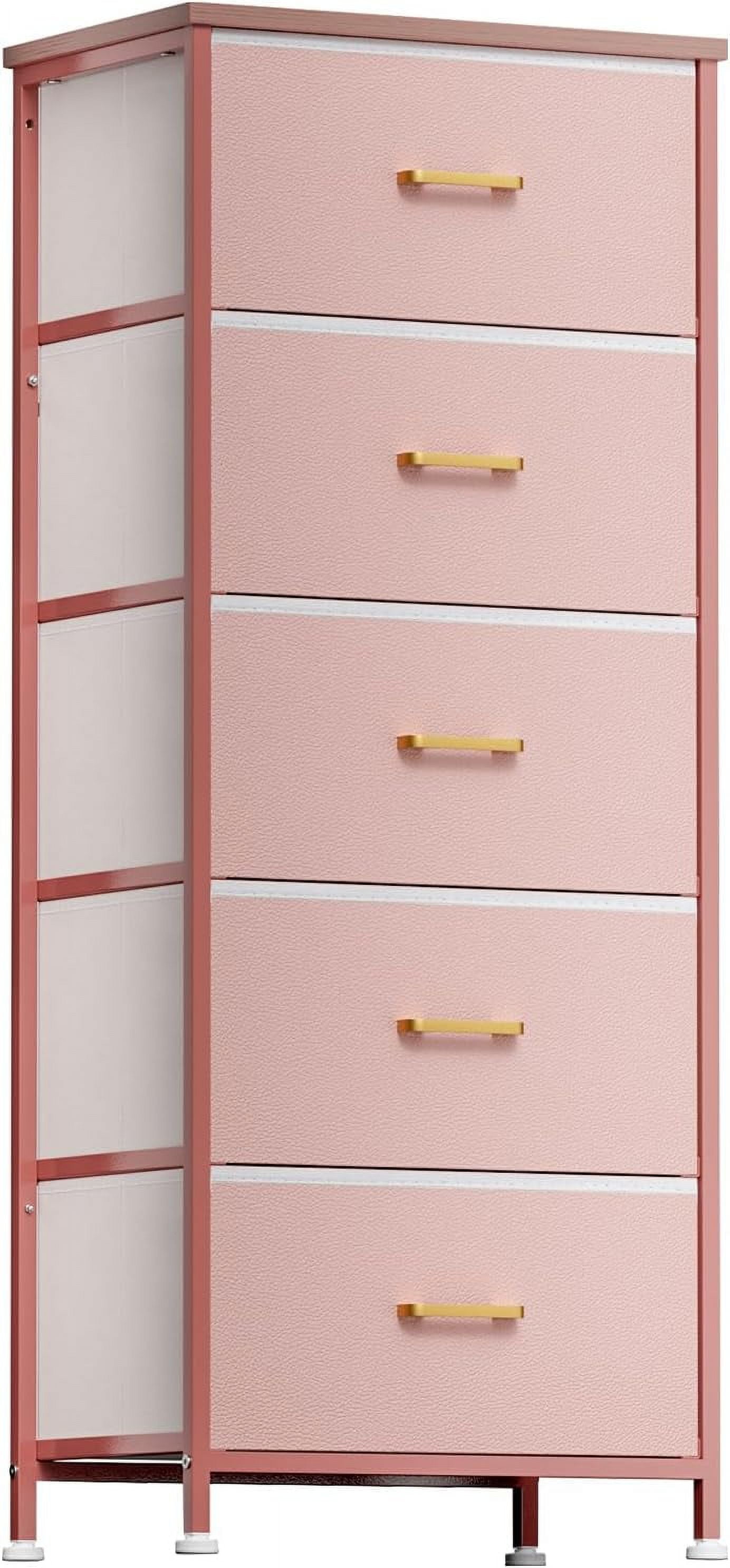 Dresser for Bedroom with 5 Drawers, Tall Storage Tower Dresser for