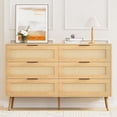 thumbnail image 1 of Dresser for Bedroom with 6 Drawers and Metal Handle,Sturdy Frame Modern Bedroom Furniture, Chest of Drawers, White Dressers with Drawers for Closet Hallway, Living Room, Entryway, 1 of 15