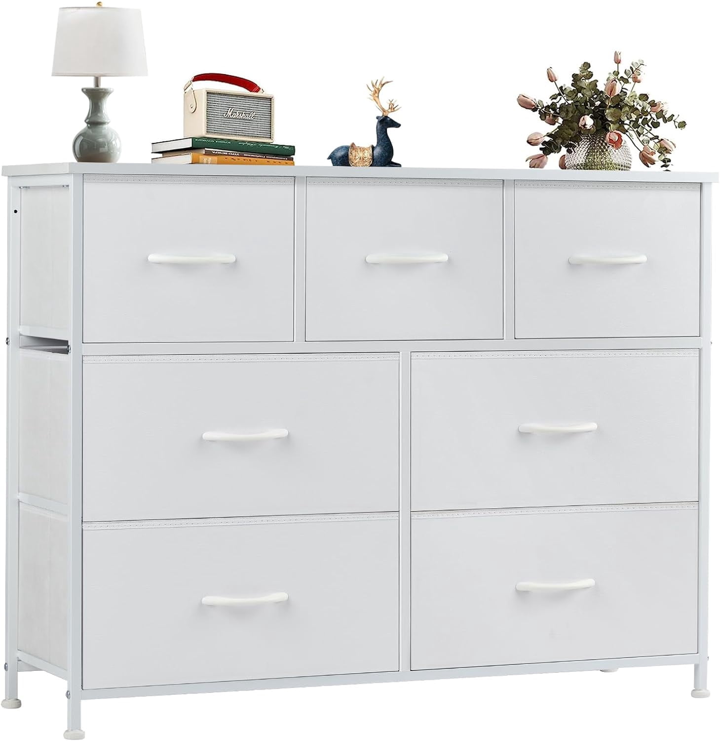 Dresser for Bedroom, 7 Storage Drawers, Wide Fabric Closet Chests ...