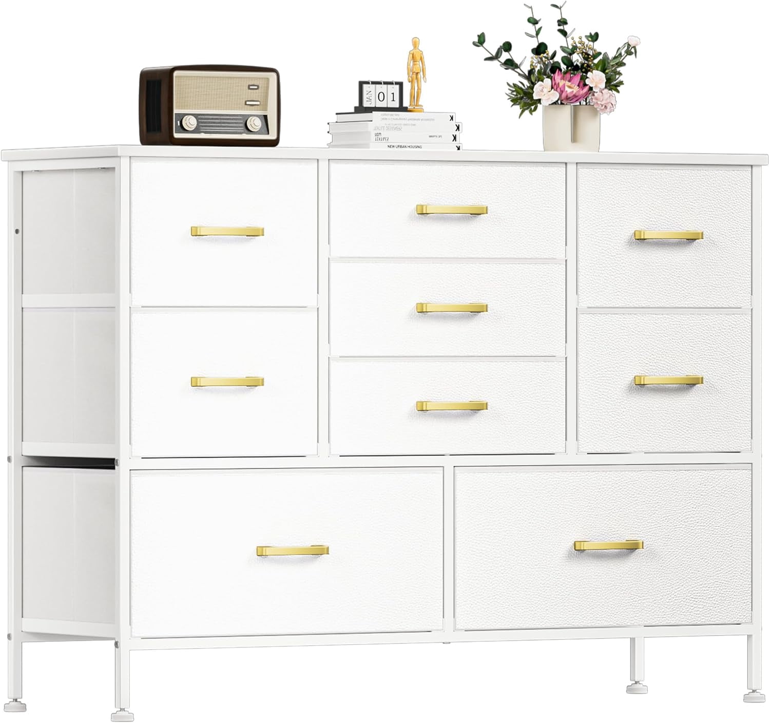 Dresser for Bedroom with 9 Drawers, Dresser TV Stand for 50" TV, Wide Bedroom Dresser Storage ...
