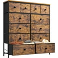 thumbnail image 1 of Dresser for Bedroom Drawer Organizer Storage Drawers, Fabric Dressers & Chests of Drawers, Sturdy Metal Frame, Wood Top, Entryway, Bedroom Furniture (Rustic Brown), 1 of 8