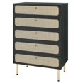 thumbnail image 1 of Dresser Drawer Chest, Black, Wood, Bedroom Living, Modern Contemporary HB35727, 1 of 8