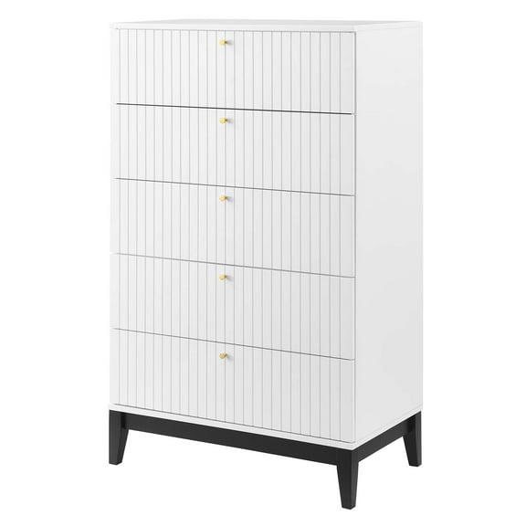 Dresser Drawer Chest Stand, White, Wood, Modern Contemporary, Mid Century Bedroom Living Master Guest Suite Room