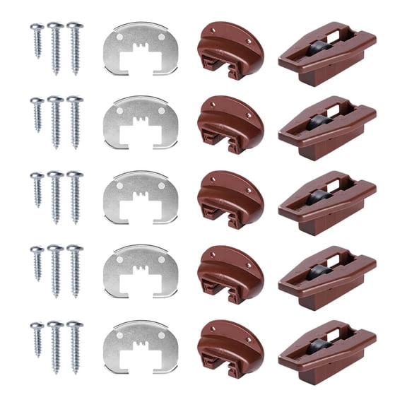 Dresser Drawer Slides Replacement Kit with Metal Backing, Drawer Track Guides and Glides, 5 Set
