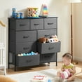 thumbnail image 1 of Dresser For Bedroom With 9 Fabric Storage Drawer Wardrobe Tall Chest Organizer Closet Adult Kids Clothes Cabinet Furniture,Gray, 1 of 10