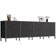 Amadwell 70 Inch Dresser with 12 Fabric Drawers, TV Stand for 65, 75, 80 Inch TV, Long Dresser for Bedroom, Entertainment Center for Living Room, Chest of Drawe